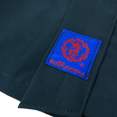 「薄型 普及木綿居合道衣 - 白・黒」 Black Tetron Iaidogi